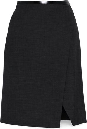 Philosophy di Lorenzo Serafini wrap skirt - women - Virgin Wool/Spandex/Elastane/Polyurethane Resin/Polyester - 40 - Grey