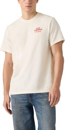 Levi's Cowboy Relaxed Fit Graphic T-Shirt in Archival Overalls Egret at Nordstrom, Size Xx-Large