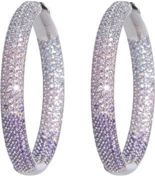 Nickho Rey Tire Hoop in Purple/white Rhodium at Nordstrom