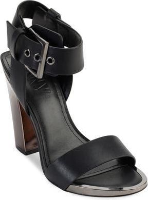 DKNY Terah Block Heel Ankle Strap Sandal in Black at Nordstrom Rack, Size 8.5
