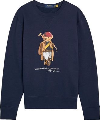 Polo Ralph Lauren Golf Bear-print Crew-neck Sweatshirt - Navy - XL