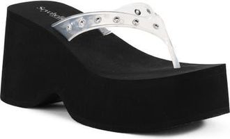 Seychelles High Tide Platform Flip Flop in Clear at Nordstrom, Size 10