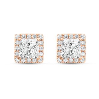Diana M. Jewels 14KT ROSE GOLD LAB GROWN FASHION EARRINGS WEIGHING 4.00 CTS TW