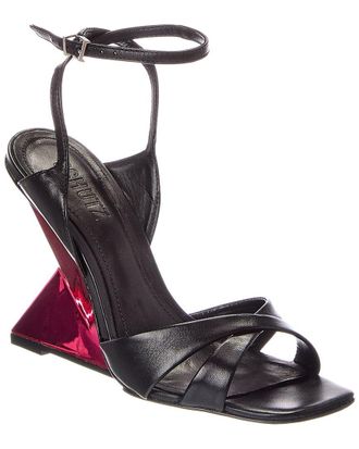 Schutz Jill Leather Wedge Sandal
