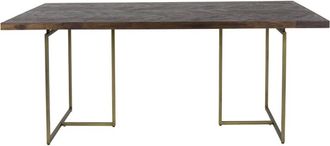 Dutchbone Mesa de madera marrón para 6 personas 180x90 cm