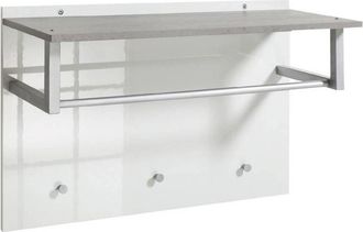Composad Pensile Ingresso Appendiabiti Linea galaverna Cm. 36 X 90 X H.60 - Cemento/bianco
