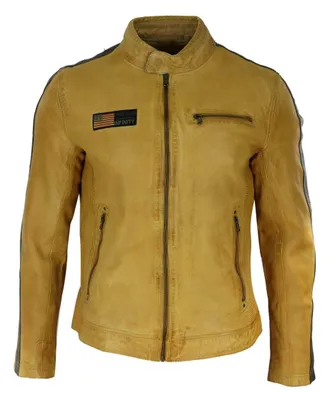 TruClothing Biker Racing Jacket With Stripes
