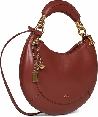 Chlo&eacute; Womens Hobo Bag Banana Small Blushy Brown Lambskin Shoulder