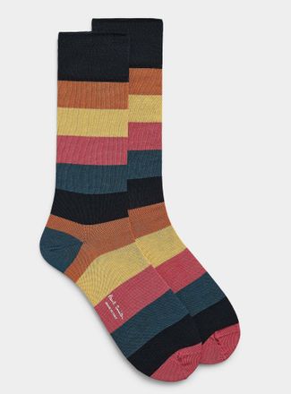 Paul Smith Mens Colourful wide-band dress socks