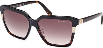 Guess GM00009 05B Womens Sunglasses Black Size 58