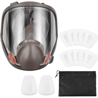 OEM Mascarilla Facial Reutilizable De Cara Completa Modelo 6800, Respirador De Protecci&oacute;n Respiratoria Con Amplio Campo De Visi&oacute;n Para Trabajos De Pintura