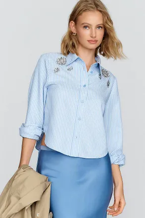 Sundays Sterling Cropped Buttondown Shirt