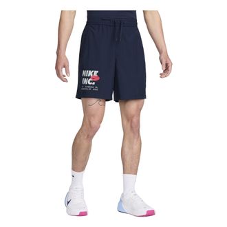 Nike Form Dri-FIT 7 Unlined Fitness Shorts Navy White FN3993-451