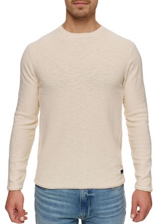 Indicode Strickpullover INDICODE INMacedonia, Herren, Gr. XXL, grau (fog), Strick, Obermaterial: 70% Baumwolle, 30% Leinen, unifarben, regular fit, Rundhals, P