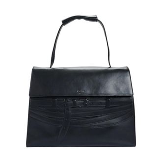 Moschino Borsa Tie Me Embossed - female - Moschino - Handbags - Black - ONE SIZE - Bags