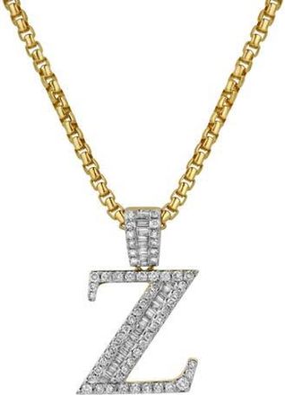 LuvMyJewelry Z Initial Diamond Pendant 10K Yellow Gold - 0.72 Carats at Nordstrom