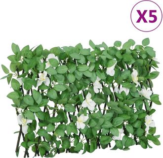 vidaXL Vidaxl - Enrejado Expansible De Hiedra Artificial Verde 5 Uds 180x30 Cm