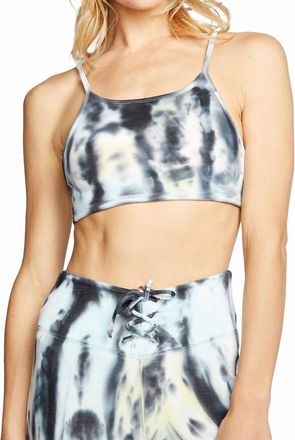 Chaser Lounge Strappy Bralette In Tie Dye