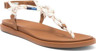 Sperry Top-Sider Isla T-Bar Slingback Sandal in White Textile Mix Mat Flocked at Nordstrom, Size 10