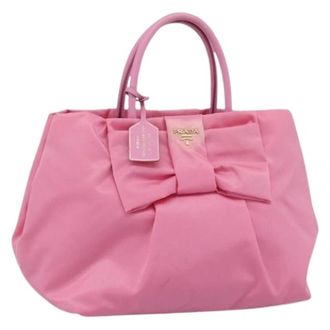 Prada Pre-owned Vintage Hand Bag - Dames - Vintage Handtas - Roze - ONE Size - Nylon - Vintage