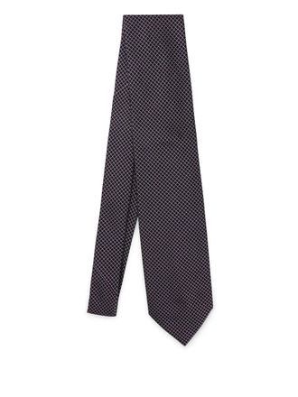 Destin patterned-jacquard tie - Purple