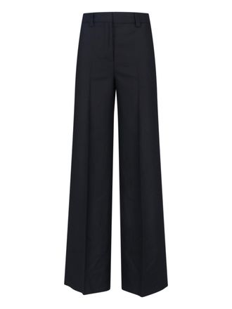 Incotex High-Waisted Wide-Leg Trousers with Pleat Details and Luxurious Finish