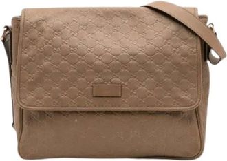 Gucci Pre-owned Cross Body Bags, female, Beige, Size: ONE SIZE Pre-owned Leather crossbody-bags