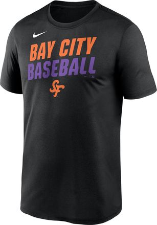 Nike San Francisco Giants City Connect Team Phrase Script Nike Mens Dri-FIT MLB T-Shirt in Black | NKGK00AGIA-TG9
