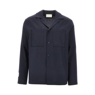 C.9.3 Wool-blend shirt with bowling collar Man S