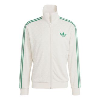 adidas originals Adicolor 70s Monogram Track Top White Green IP6981