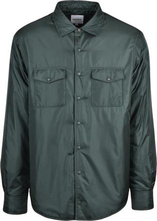 Aspesi Gewatteerd overhemd - Heren - Casual Overhemden - Groen - S - Overhemden