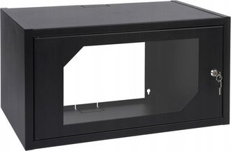 OEM Armario Lc 19 6u (18-2040) Puerta Cristal 350 Mm Ral 9005 Interior Semimate Bisagra Ajustable Rack