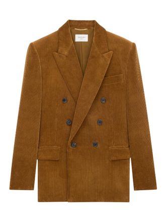 Saint Laurent Brown Double-breasted Blazer