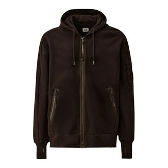 C.P. Company Zwarte Sweater Collectie - Heren - Vesten met rits - Zwart - M - Hoodies & sweatvesten