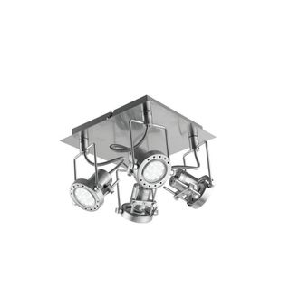 Netlighting SPOT LED 4 Light Spotlight Clusters Nickel 400lm 2700K 25x25x16cm in Grey | Size: 25 x 25 x 16 cm