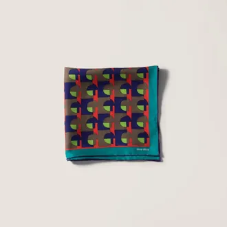 Miu Miu Printed silk scarf