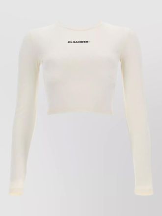 Jil Sander cropped logo top
