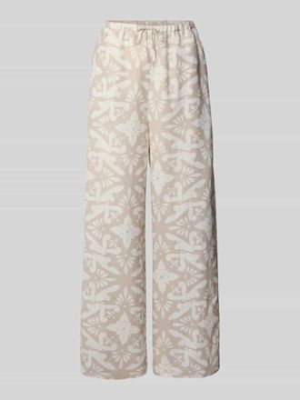 Christian Berg Straight Leg Leinenhose mit Eingrifftaschen in Beige, Gr&ouml;&szlig;e 44