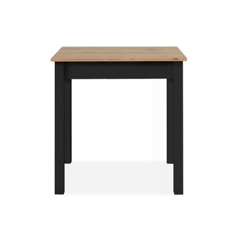 Calicosy Mesa de comedor con tablero rectangular l90 cm - roble y negro