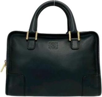 Loewe Pre-owned Boston Bag - Dames - Vintage Handtas - Zwart - ONE Size - Leer - Vintage
