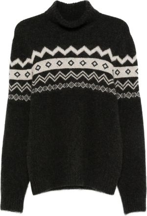 Eleventy Coltrui met jacquard - Zwart