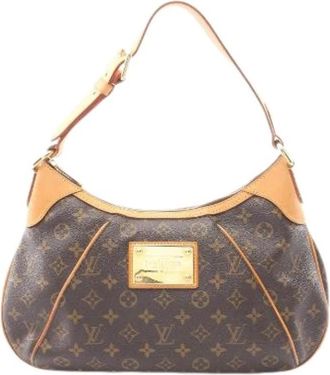 Louis Vuitton Pre-owned Thames Monogram Schoudertas - Dames - Vintage Schoudertas - Bruin - ONE Size - Leer - Vintage