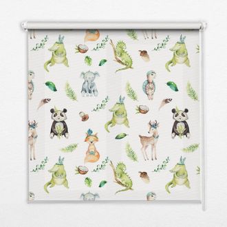 Tulup Tenda A Rullo Interna Per Finestra - Tenda Filtrante Luce - Tenda Privacy - Tenda Decorativa Rettangolare - Rullo Per Interni - (90 Cm X 180 Cm) - Ani