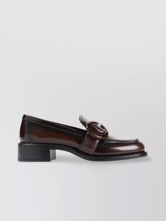 Prada leather loafers