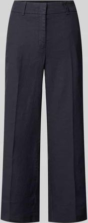 Cambio Chino aus Leinen-Mix mit B&uuml;gelfalte Modell CALIFORNIA in Marine, Gr&ouml;&szlig;e 32