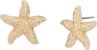 Betsey Johnson Starfish Stud Earrings in Gold at Nordstrom