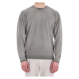 C.P. Company C.p. Company - Gebreide trui met ronde hals - Heren - Truien - Grijs - Maat: XL Katoen