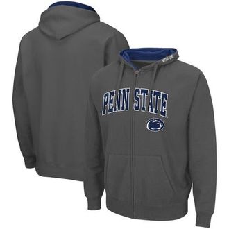 Colosseum Mens Colosseum Charcoal Penn State Nittany Lions Arch & Logo 3.0 Full-Zip Hoodie at Nordstrom, Size Xx-Large