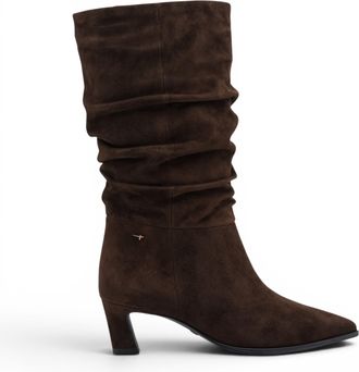 Tamaris Tamaris vrouwen Mocca Brown Su&egrave;de lange laarzen met halve kuithakken - 25308-47