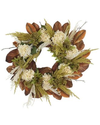 Creative Displays Inc. Handmade 27 Sunflower Fall Wreath Arranged With Hydrangeas & Heather